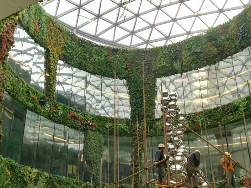 k11商場(chǎng)室內(nèi)植物墻_大型商場(chǎng)植物墻_森系自然植物墻-盡在綠飾界仿真植物墻廠家